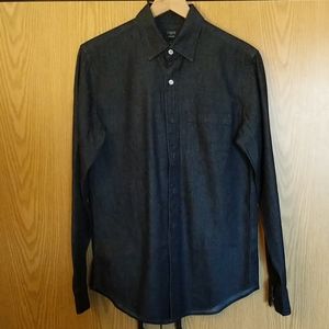 Slim-Fit Dark Wash Denim Shirt